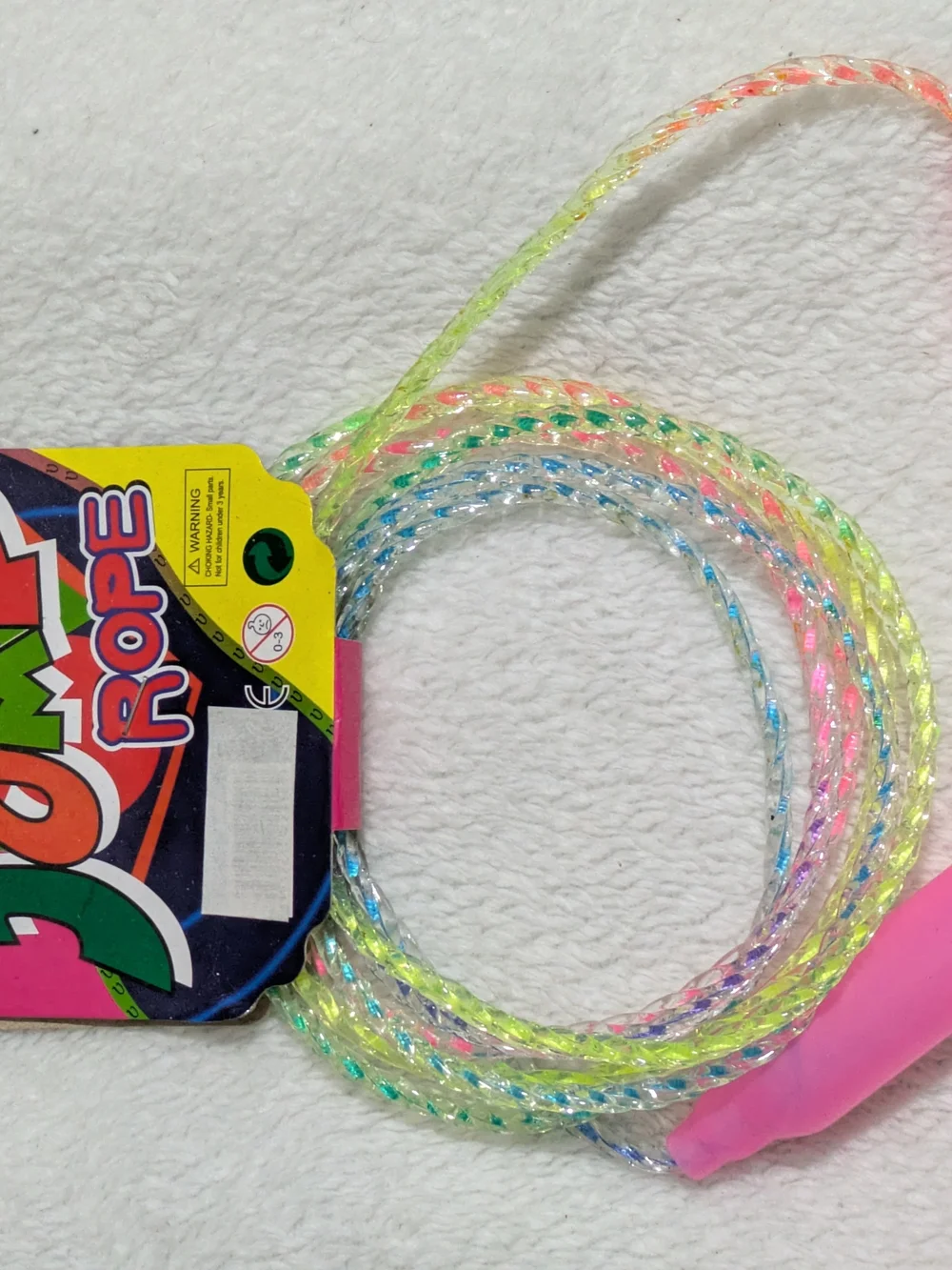 Guang Hong Pink Glitter Tangle-Free Plastic Kids Skipping Jump Rope Model GH-241